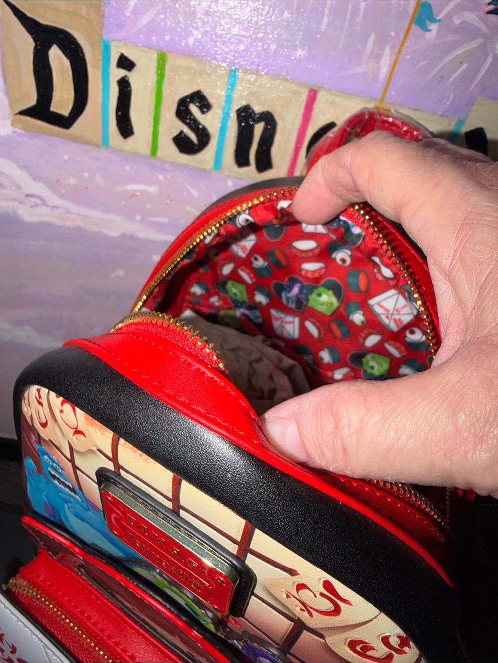Loungefly Disney Monsters, Inc Mini Backpack - Picture 7 of 7